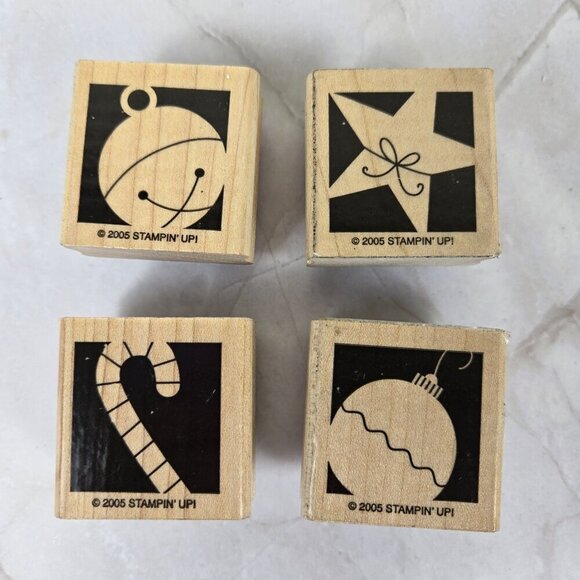 Stampin Up! 2004-2007 Assorted Christmas Stamps Set of 19 Total Holiday Crafts - Picture 4 of 12